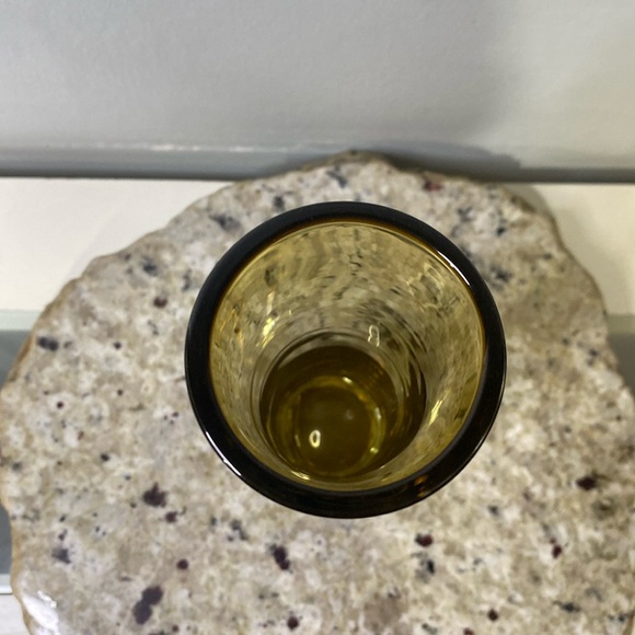 Mid 20th Century Bo Borgstrom Finnish Riihimaki Amber Glass Bud Vase 10” - Picture 8 of 15